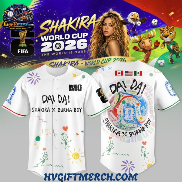 Baseball Jersey “Dai Dai” Shakira x Burna Boy World Cup 2026 Baseball Jersey “Dai Dai” Shakira x Burna Boy World Cup 2026