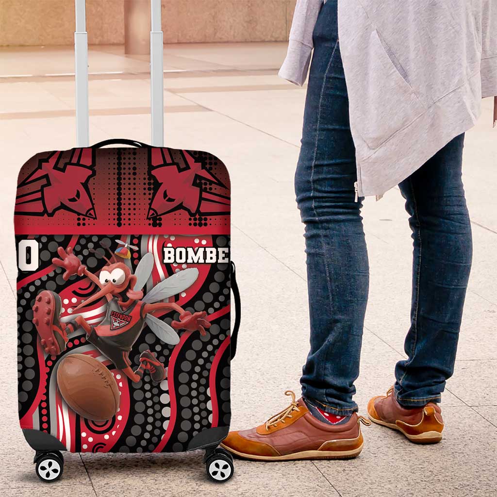 Essendon Go Bombers Luggage Cover Don The Sash DT05 Essendon Go Bombers Luggage Cover Don The Sash DT05