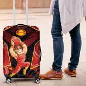 Gold Coast Suns Red Luggage Cover Football Player Sun Emblem Dynamic DT05