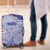 Roos Football Luggage Cover Aboriginal Dot Art Pattern DT05