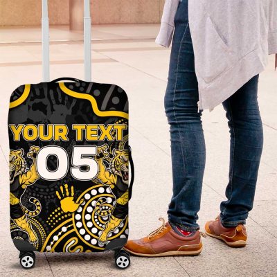 Custom Richmond Football Luggage Cover Aboriginal Dot Art Pattern DT05