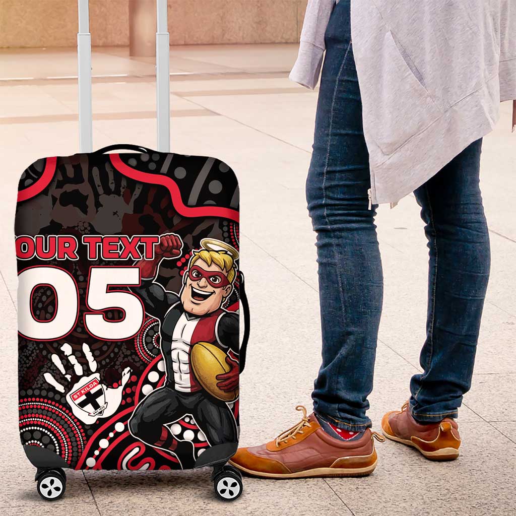 Custom Saints Football Luggage Cover Aboriginal Dot Art Pattern DT05 Custom Saints Football Luggage Cover Aboriginal Dot Art Pattern DT05