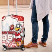 Custom Swans Football Luggage Cover Aboriginal Dot Art Pattern DT05