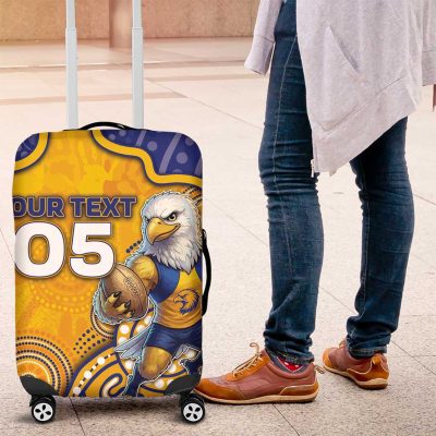 Custom Eagles Football Luggage Cover Aboriginal Dot Art Pattern DT05