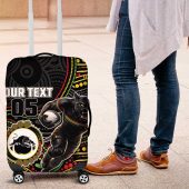 Custom Panthers Luggage Cover Warrior Mascot With Aboriginal Indigenous DT05
