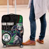 Custom Warriors Luggage Cover Tiki Mascot With Aboriginal Indigenous DT05