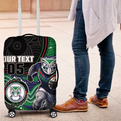 Custom Warriors Luggage Cover Tiki Mascot With Aboriginal Indigenous DT05