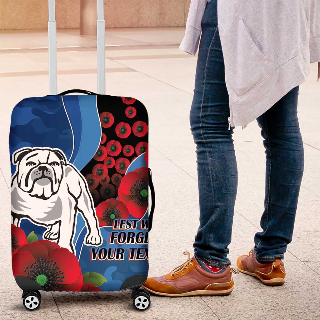 Canterbury-Bankstown Bulldogs ANZAC Personalised Luggage Cover Lest We Forget Poppy Camo LT9 Canterbury-Bankstown Bulldogs ANZAC Personalised Luggage Cover Lest We Forget Poppy Camo LT9