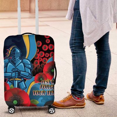 Gold Coast Titans ANZAC Personalised Luggage Cover Lest We Forget Poppy Camo LT9