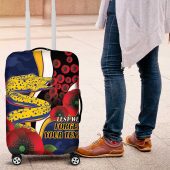 Parramatta Eels ANZAC Personalised Luggage Cover Lest We Forget Poppy Camo LT9