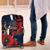 Carlton Blues ANZAC Personalised Luggage Cover Lest We Forget Poppy Camo LT9