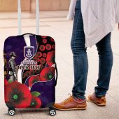 Fremantle Dockers ANZAC Personalised Luggage Cover Lest We Forget Poppy Camo LT9