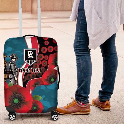 Port Power ANZAC Personalised Luggage Cover Lest We Forget Poppy Camo LT9