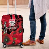 St Saints ANZAC Personalised Luggage Cover Lest We Forget Poppy Camo LT9
