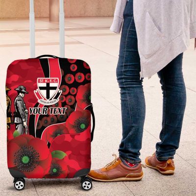 St Saints ANZAC Personalised Luggage Cover Lest We Forget Poppy Camo LT9