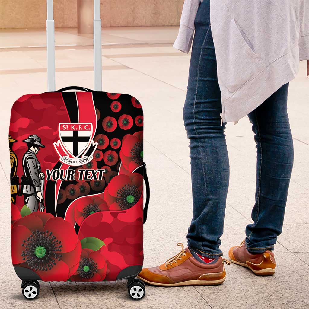 St Saints ANZAC Personalised Luggage Cover Lest We Forget Poppy Camo LT9 St Saints ANZAC Personalised Luggage Cover Lest We Forget Poppy Camo LT9