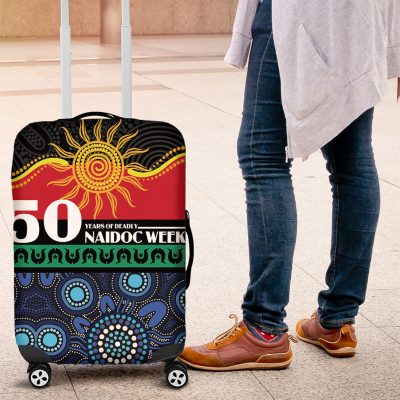 Australian Aboriginal Torres Strait Islanders Luggage Cover Together We Rise Together We Stay Deadly LT9