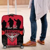 Personalised Essendon Football ANZAC Day Luggage Cover Bombers Poppy Lest We Forget LT14