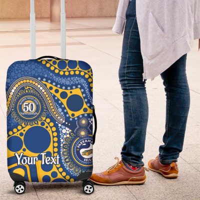 Eels NAIDOC Week 2026 Personalised Luggage Cover 50 Years of Deadly Aboriginal Art LT14