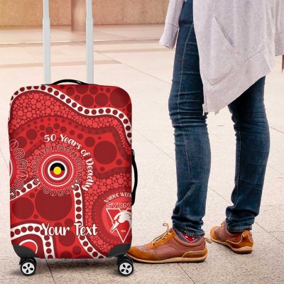 Sydney Swans NAIDOC Week 2026 Personalised Luggage Cover 50 Years of Deadly Aboriginal Art LT14