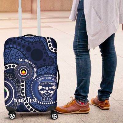 Geelong Cats NAIDOC Week 2026 Personalised Luggage Cover 50 Years of Deadly Aboriginal Art LT14
