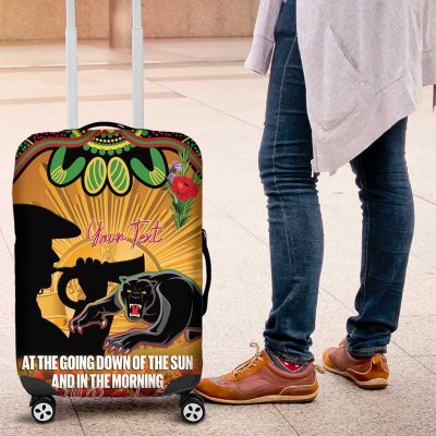 Personalised Panthers Rugby ANZAC Day Luggage Cover Last Post Poppy We Will Remember Them LT14