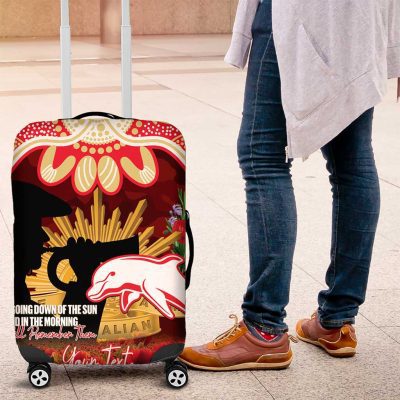 Personalised Dolphins Rugby ANZAC Day Luggage Cover Last Post Poppy We Will Remember Them LT14