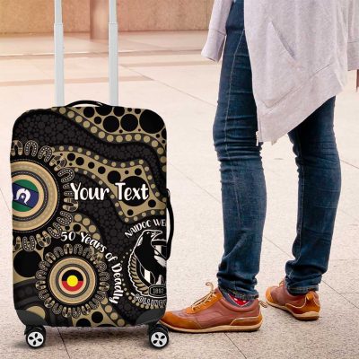 Collingwood NAIDOC Week 2026 Personalised Luggage Cover 50 Years of Deadly Aboriginal Art LT14