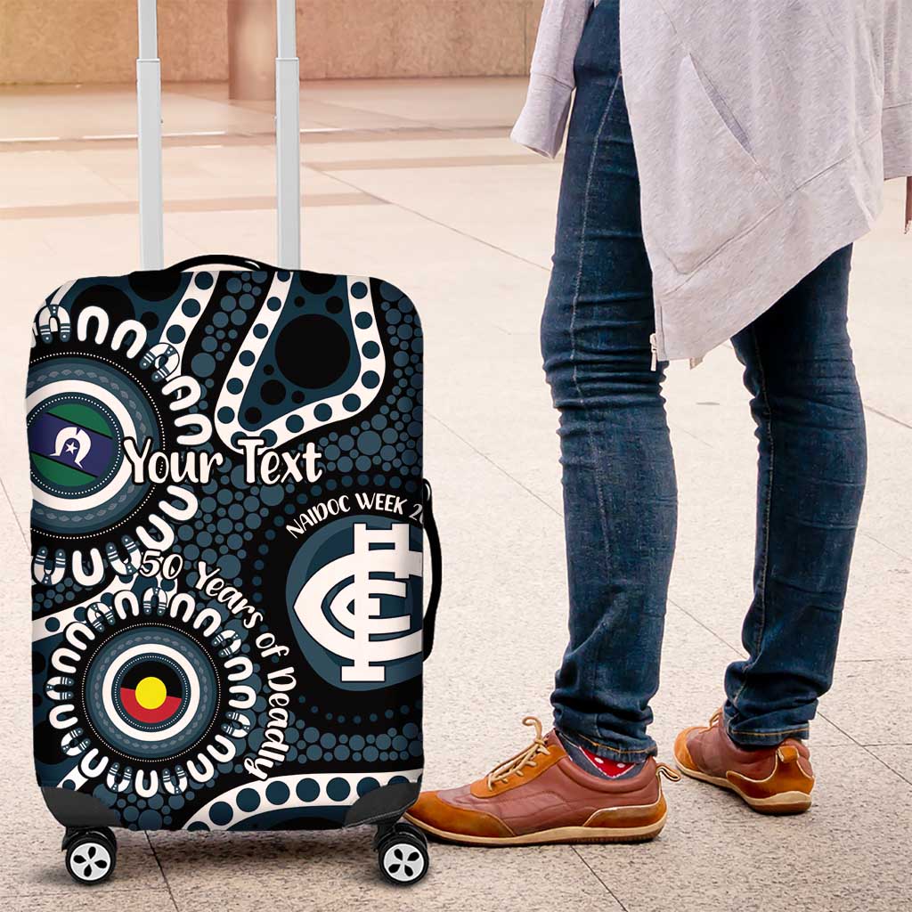 Carlton NAIDOC Week 2026 Personalised Luggage Cover 50 Years of Deadly Aboriginal Art LT14 Carlton NAIDOC Week 2026 Personalised Luggage Cover 50 Years of Deadly Aboriginal Art LT14