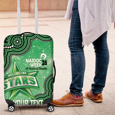 Melbourne Stars NAIDOC Week 2026 Custom Luggage Cover 50 Years Deadly Indigenous Art Glitter Effect LT14