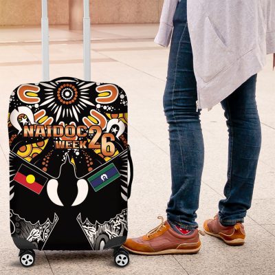 Magpies NAIDOC Week 2026 Luggage Cover Australian Aboriginal Torres Strait Islander Flag LT22
