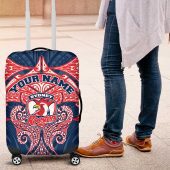 Personalized Sydney Roosters Luggage Cover Polynesian Tribal Pattern Style TS04