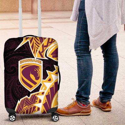 Brisbane Broncos Luggage Cover Polynesian Tribal Tattoo Pacific Sport Art TS04