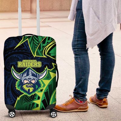 Canberra Raiders Luggage Cover Polynesian Tribal Tattoo Pacific Sport Art TS04
