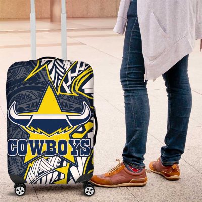 North Queensland Cowboys Luggage Cover Polynesian Tribal Tattoo Pacific Sport Art TS04