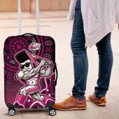 Sydney Sixers Cricket Mascot Luggage Cover Aboriginal Dot Art Pink And Black Tribal Pattern TS04