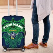 Personalized Canberra Raiders Luggage Cover Polynesian Tribal Pattern Style TS04