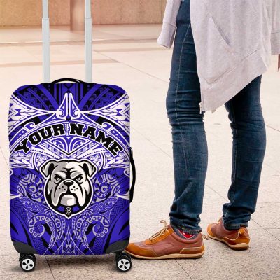 Personalized Canterbury-Bankstown Bulldogs Luggage Cover Polynesian Tribal Pattern Style TS04