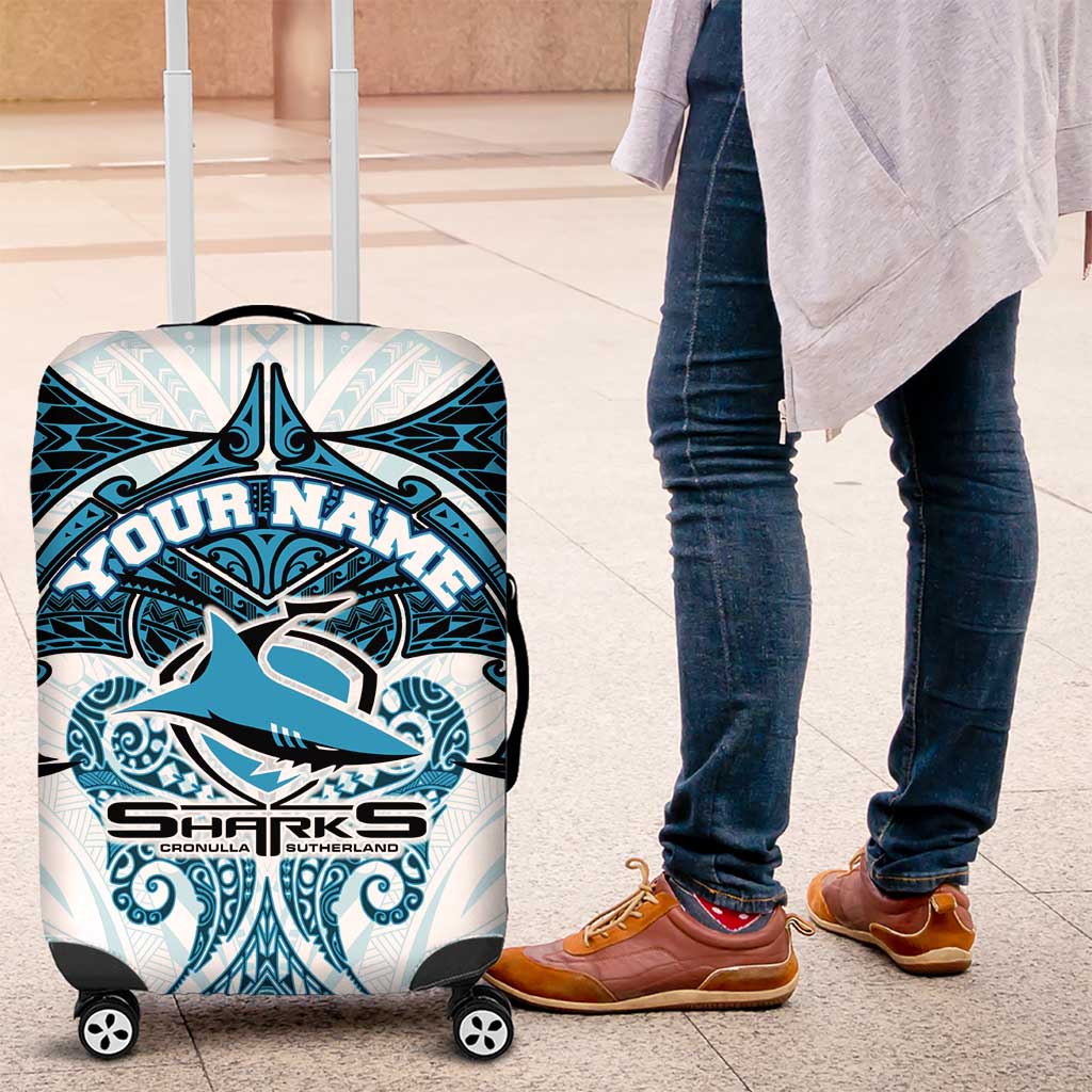 Personalized Cronulla-Sutherland Sharks Luggage Cover Polynesian Tribal Pattern Style TS04 Personalized Cronulla-Sutherland Sharks Luggage Cover Polynesian Tribal Pattern Style TS04