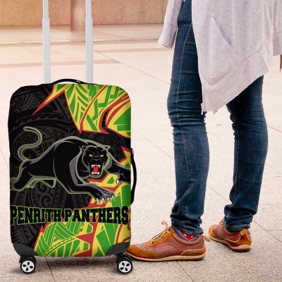Penrith Panthers Luggage Cover Polynesian Tribal Tattoo Pacific Sport Art TS04