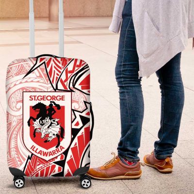 St George Illawarra Dragons Luggage Cover Polynesian Tribal Tattoo Pacific Sport Art TS04
