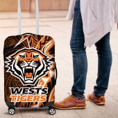 Wests Tigers Luggage Cover Polynesian Tribal Tattoo Pacific Sport Art TS04