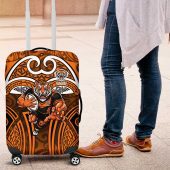 Wests Tigers Rugby Luggage Cover Polynesian Tribal Tiger Warrior Orange Black Pattern TS04
