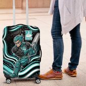 Brisbane Heat Cricket Luggage Cover Australian Cricket Mascot - Modern Indigenous Style TS04