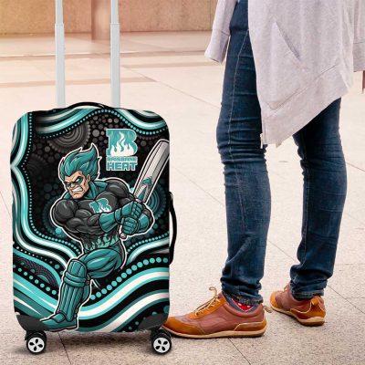 Brisbane Heat Cricket Luggage Cover Australian Cricket Mascot - Modern Indigenous Style TS04