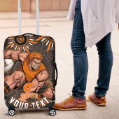 Personalized GWS Giants Rugby Luggage Cover Aboriginal Dot Art - Dreamtime Football Mascot TS04
