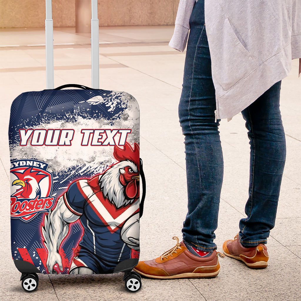 Personalized Sydney Roosters Rugby Luggage Cover Rooster Mascot - Sporty Splash Art Style TS04 Personalized Sydney Roosters Rugby Luggage Cover Rooster Mascot - Sporty Splash Art Style TS04