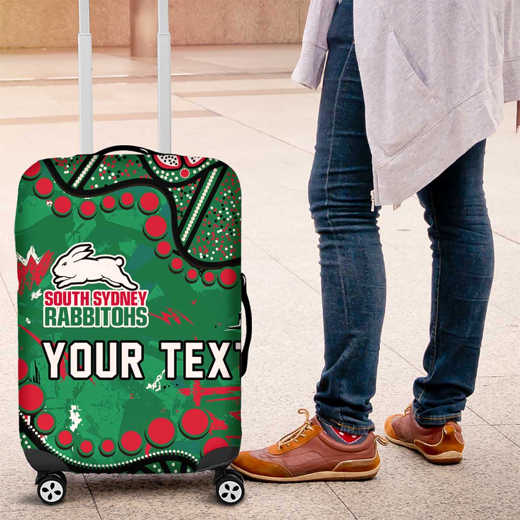 Personalized South Sydney Rabbitohs Luggage Cover Aboriginal Pattern with Graffiti Style Design TS04 Personalized South Sydney Rabbitohs Luggage Cover Aboriginal Pattern with Graffiti Style Design TS04