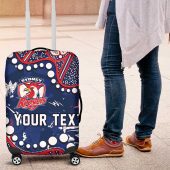 Personalized St. George Illawarra Dragons Luggage Cover Aboriginal Pattern with Graffiti Style Design TS04