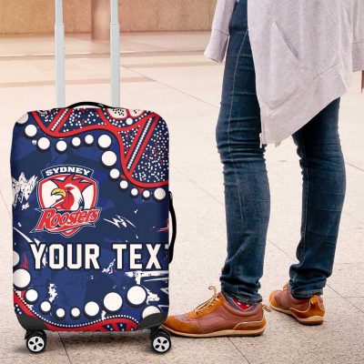Personalized St. George Illawarra Dragons Luggage Cover Aboriginal Pattern with Graffiti Style Design TS04